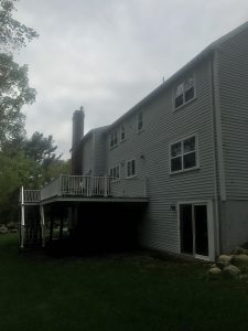 Exterior painting before picture in Lynnfield